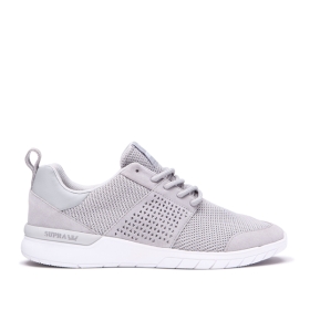 Mens Supra Low Top Shoes SCISSOR Lt.Grey/white | AU-45237